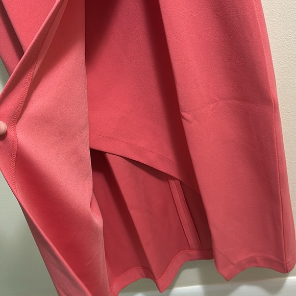 Maggy London Pink Sheath Midi Dress with Slit - Picture 8 of 10